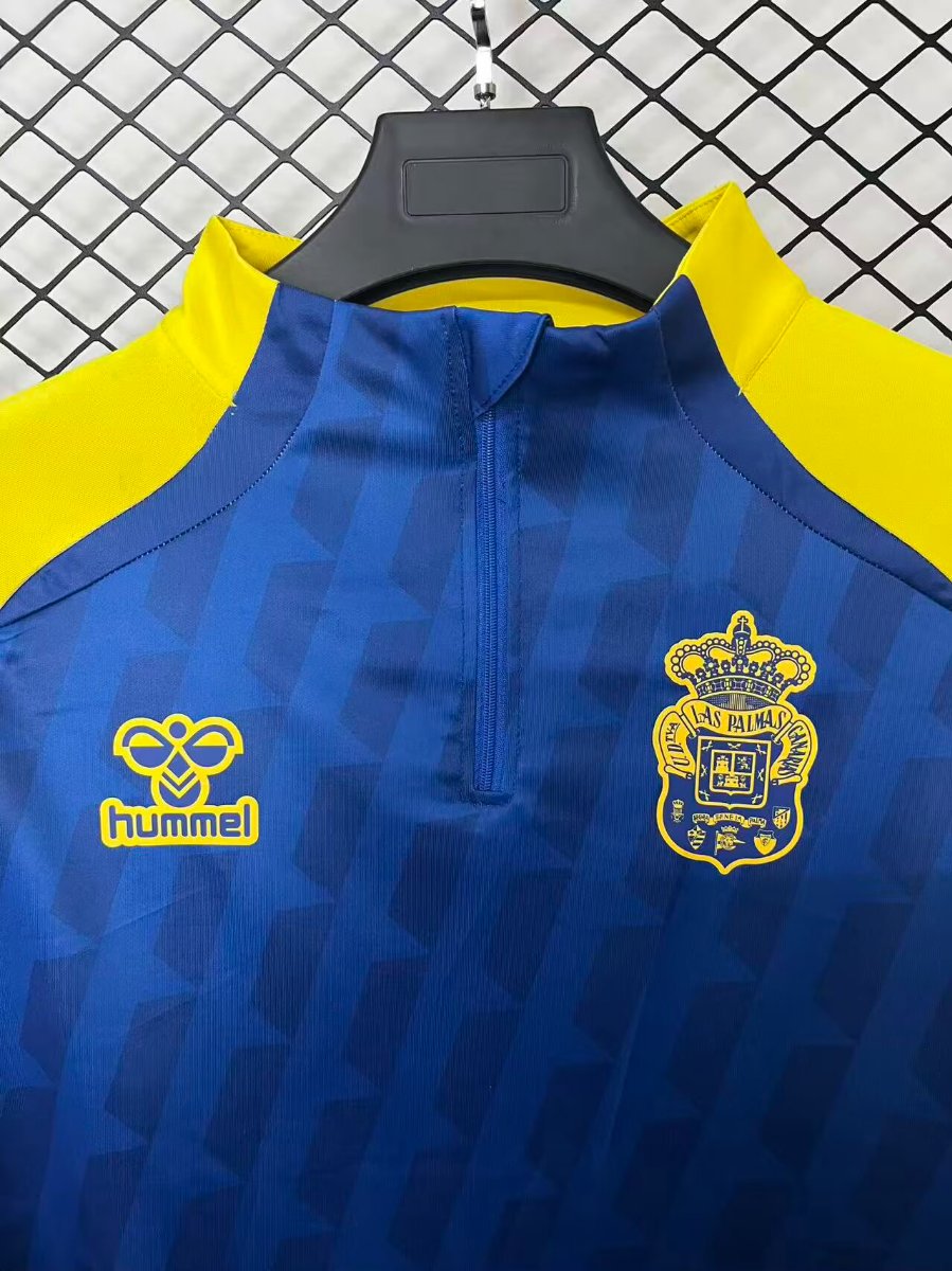 25/26 Las Palmas Half Zipper Yellow/Blue Jacket
