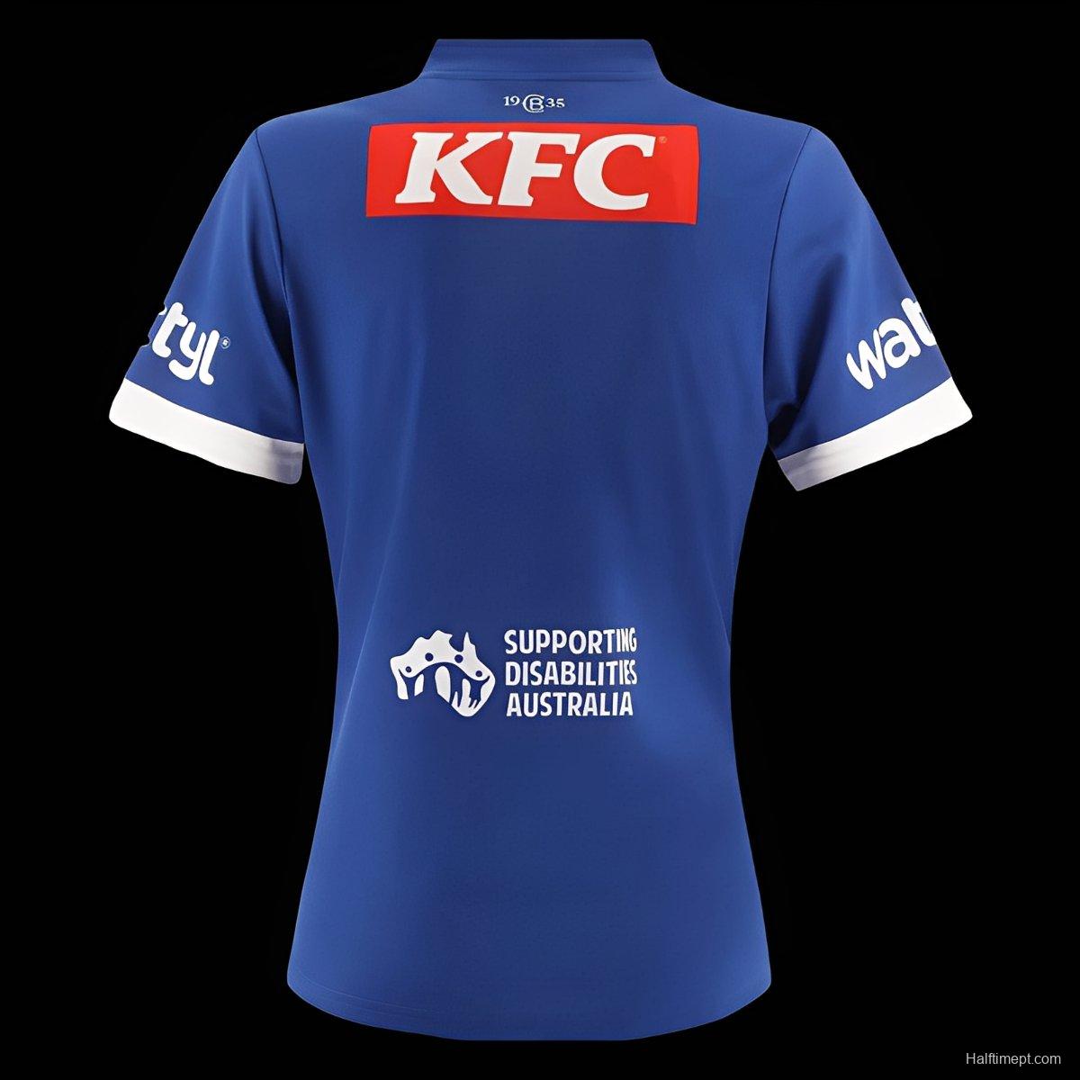25/26 Canterbury-Bankstown Bulldogs Blue with White Chevron Home Jersey