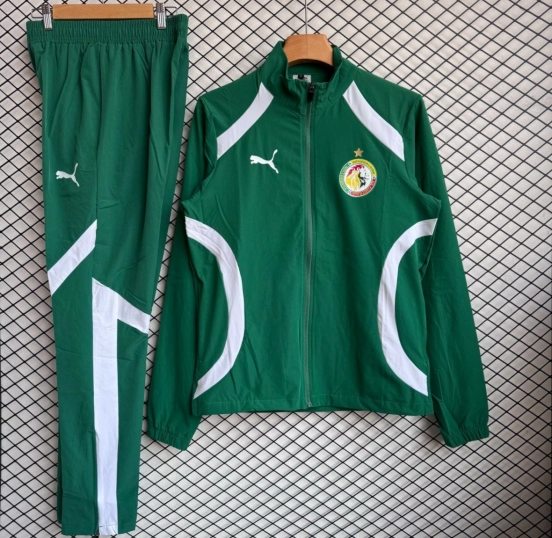 25/26 Algeria Green Full Zipper Windbreaker + Long Pants