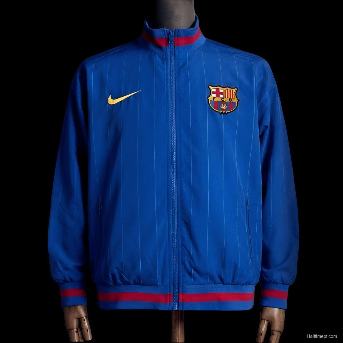 2026 Barcelona Blue Jacket Windbreaker