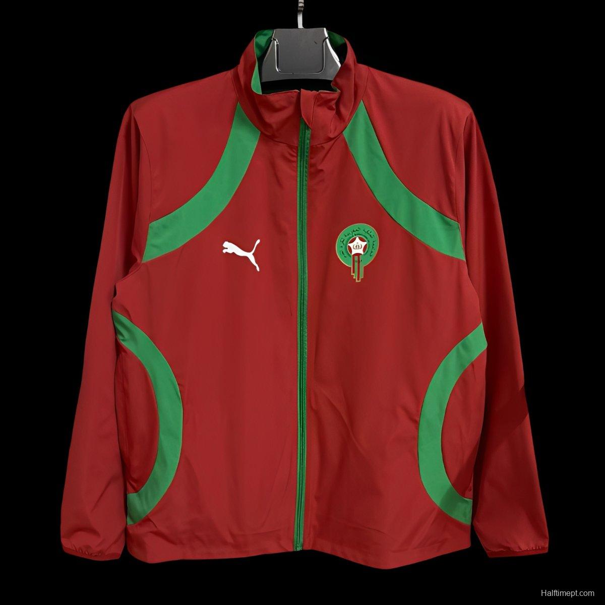 2026 Morocco Wine Full Zipper Windbreaker