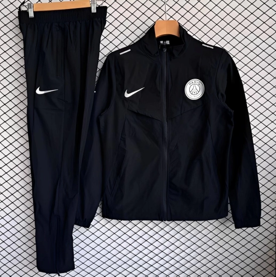 25/26 PSG Black Full Zipper Windbreaker +Long Pants