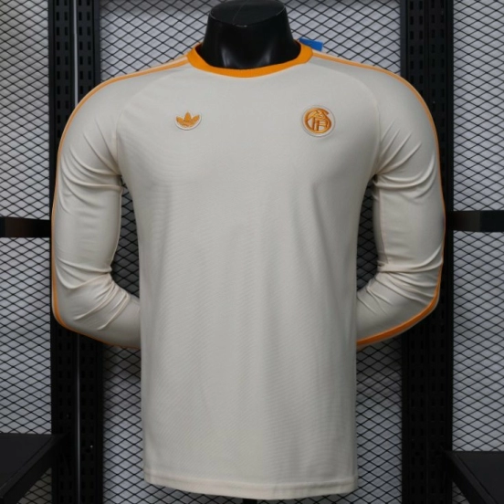 Player Version 26/27 Bayern Munich Cream White 1990 Vintage Remake Long Sleeve Jersey