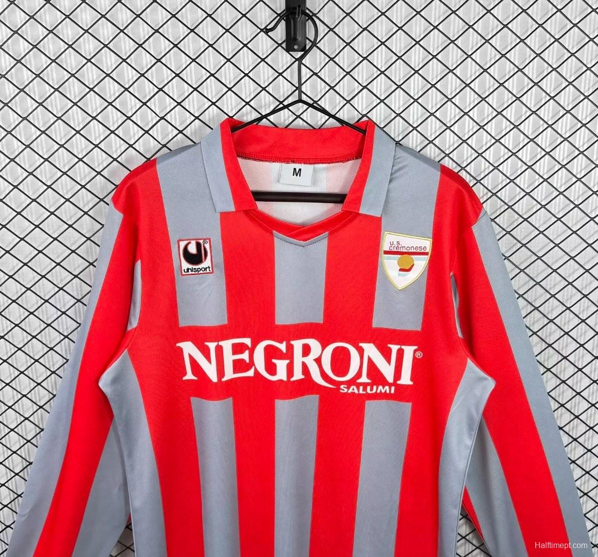 Retro 1995/96 US Cremonese Home Long Sleeve Jersey