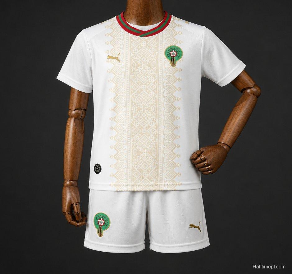2026 Kids Morocco World Cup Away Kit