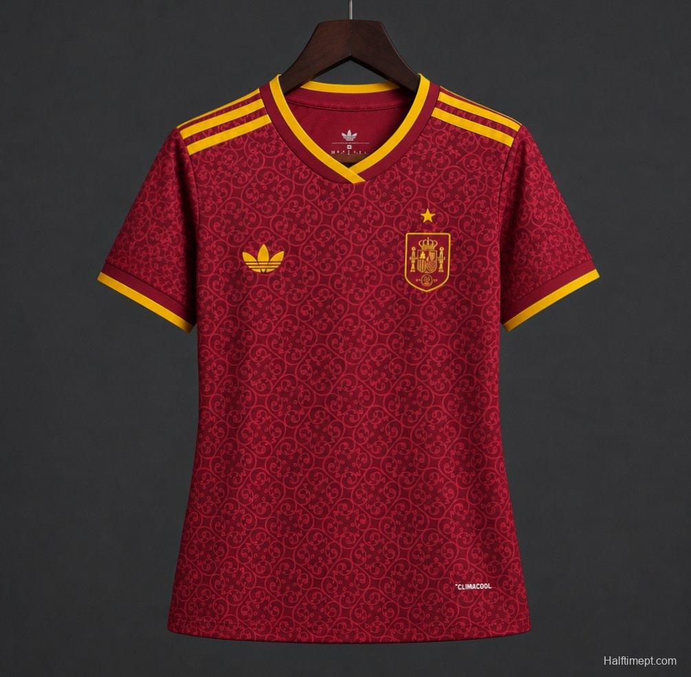 2026 Womens Spain Away Red Special Edition Jersey