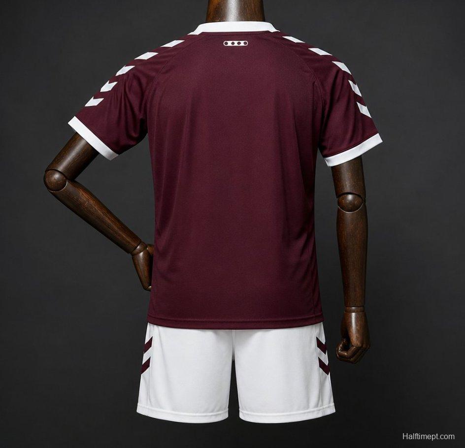26/27 Kids Heart of Midlothian Maroon Home Jersey
