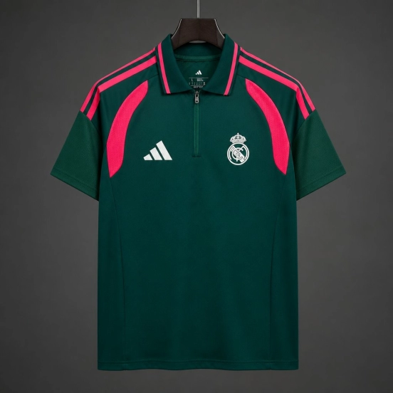 26/27 Real Madrid Training Dark Green Polo Jersey