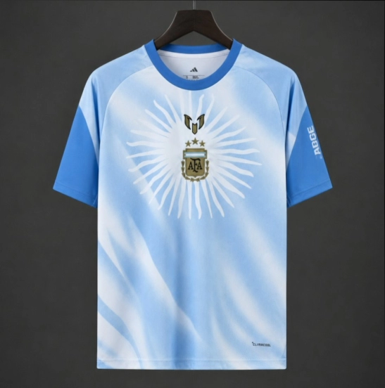 2026 Argentina Pre-Match Light Blue Messi Farewell Jersey