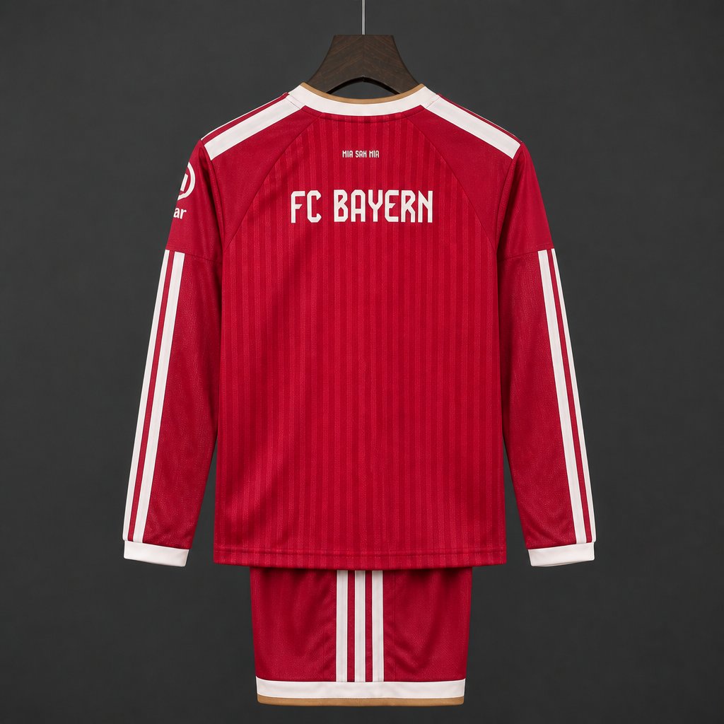 26/27 Kids Bayern Munich Home Long Sleeve Jersey